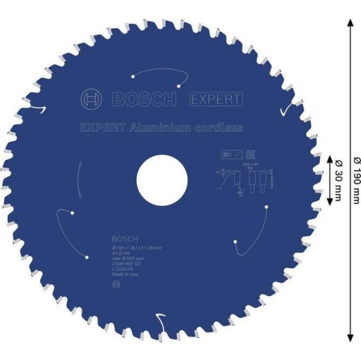 Bosch Accessories 2608902122 2608902122 Körfűrészlap Fogak száma (collonként): 54 1 db