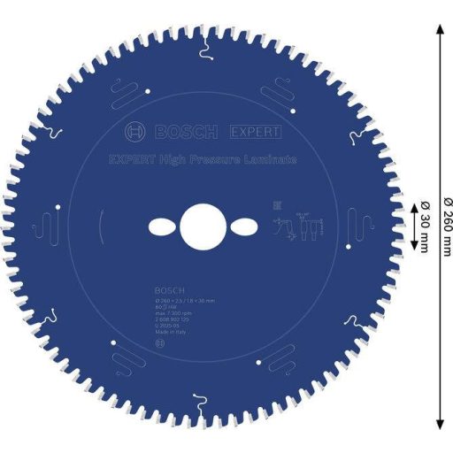 Bosch Accessories 2608902125 2608902125 Körfűrészlap Fogak száma (collonként): 80 1 db