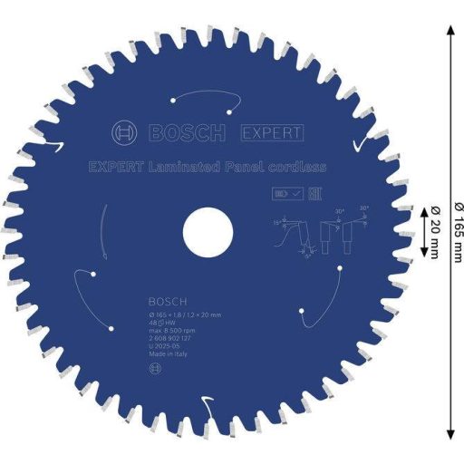 Bosch Accessories 2608902127 2608902127 Körfűrészlap Fogak száma (collonként): 48 1 db