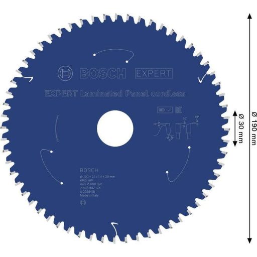 Bosch Accessories 2608902128 2608902128 Körfűrészlap Fogak száma (collonként): 60 1 db