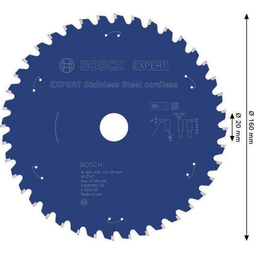 Bosch Accessories 2608902135 2608902135 Körfűrészlap Fogak száma (collonként): 40 1 db