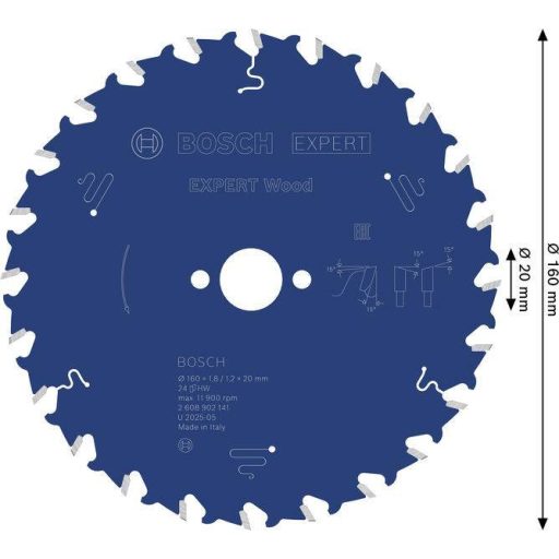Bosch Accessories 2608902141 2608902141 Körfűrészlap Fogak száma (collonként): 24 1 db