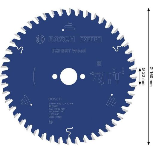 Bosch Accessories 2608902143 2608902143 Körfűrészlap Fogak száma (collonként): 48 1 db