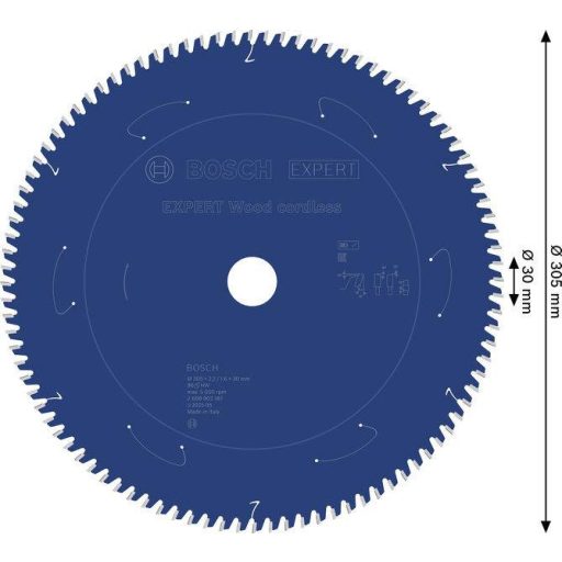 Bosch Accessories 2608902187 2608902187 Körfűrészlap Fogak száma (collonként): 96 1 db