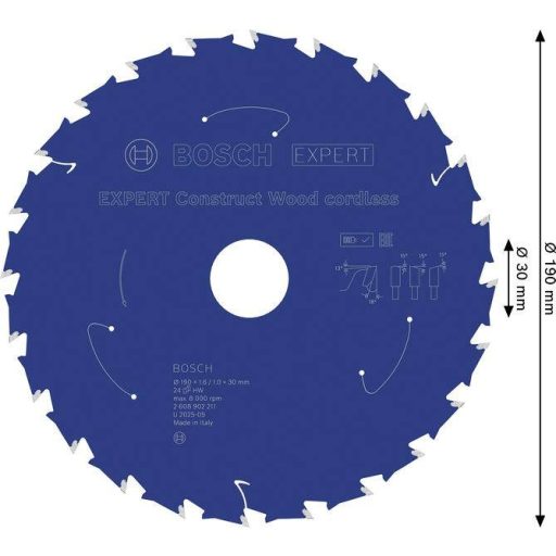 Bosch Accessories 2608902211 2608902211 Körfűrészlap Fogak száma (collonként): 24 1 db