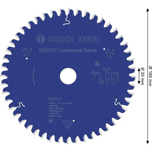 Bosch Accessories 2608902214 2608902214 Körfűrészlap Fogak száma (collonként): 48 1 db