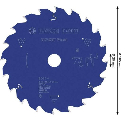 Bosch Accessories 2608902216 2608902216 Körfűrészlap Fogak száma (collonként): 20 1 db
