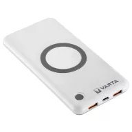   Varta 57913 Powerbank 10000 mAh Qi Wireless Charging, QC 3.0, Power Delivery LiPo Fehér állapotjelző
