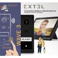   Extel Videó kaputelefon WLAN Kaputelefon modul, Monitor Antracit, Fekete