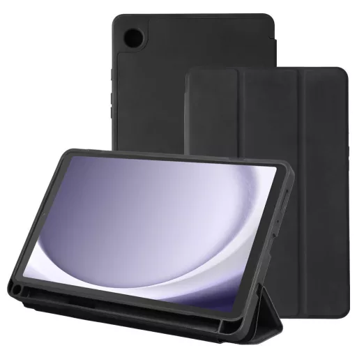 4Smarts Folio Case Basic für Samsung Galaxy Tab A11 / A9 Flip tok Samsung Samsung Galaxy A11, Samsung Galaxy Tab A9 WIFI/A9 LTE(SM-X115N UD) Fekete Álló