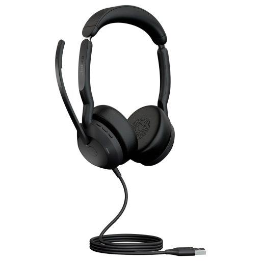 Jabra Evolve2 50 UC Stereo USB-A On Ear headset Vezetékes Fekete Telefon