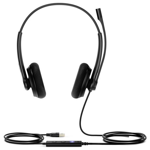 Yealink UH34 Lite Dual Teams USB On Ear headset Vezetékes Fekete Telefon