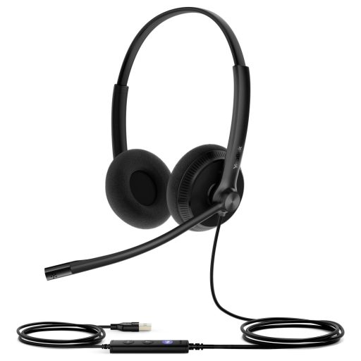 Yealink UH34 Lite Dual Teams USB On Ear headset Vezetékes Fekete Telefon