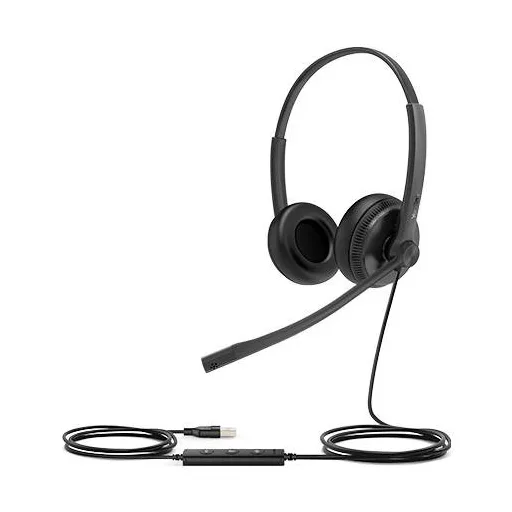Yealink UH34 SE Lite Dual Teams On Ear headset Vezetékes Duo Fekete Headset Telefon