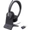 Yealink WH64 Hybrid Dual Teams i On Ear headset DECT, Bluetooth® Fekete Telefon