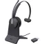 Yealink WH64 Hybrid Mono Teams i On Ear headset DECT, Bluetooth® Fekete Telefon
