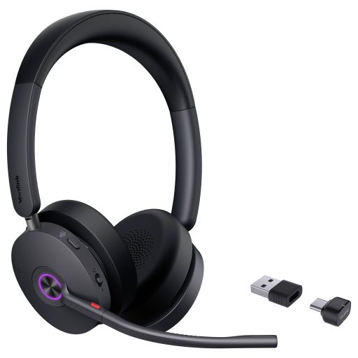 Yealink BH 74 Teams USB-C/A On Ear headset Bluetooth® Fekete Telefon