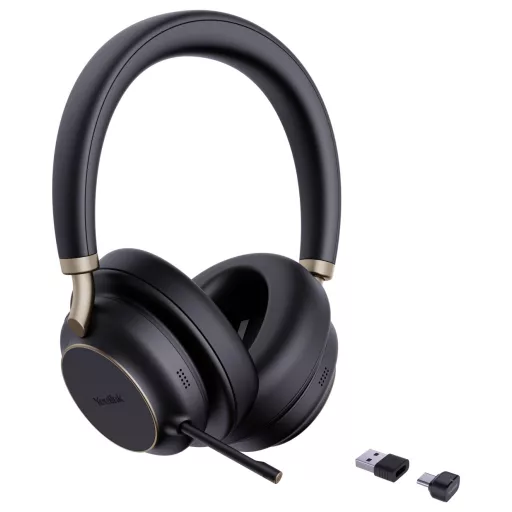 Yealink BH 76 Plus UC Black On Ear headset Bluetooth® Fekete Telefon