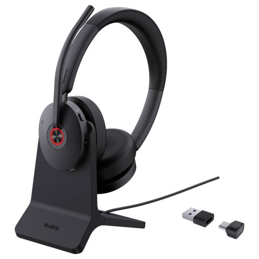 Yealink BH 74 Teams On Ear headset Bluetooth® Fekete Telefon