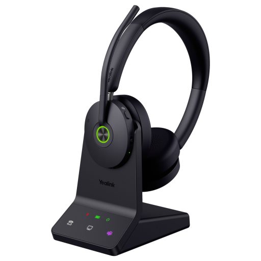 Yealink WH68 UC On Ear headset DECT, Bluetooth® Fekete Telefon