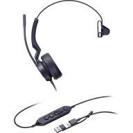   Yealink UH44 Mono Teams USB-C/A On Ear headset Vezetékes Fekete Telefon
