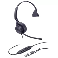  Yealink UH44 Mono Teams USB-C/A On Ear headset Vezetékes Fekete Telefon