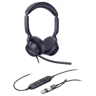   Yealink UH46 Dual Teams USB-C/A On Ear headset Vezetékes Fekete Telefon