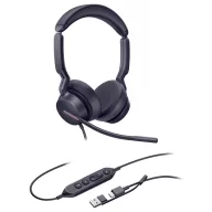   Yealink UH46 Dual UC USB-C/A On Ear headset Vezetékes Fekete Telefon