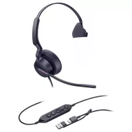   Yealink UH46 Mono Teams USB-C/A On Ear headset Vezetékes Fekete Telefon