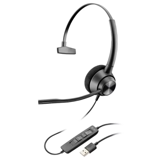 HP Poly EncorePro 310 USB-A Headset On Ear headset Fekete