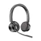 HP Poly Savi 7320-M Stereo Headset On Ear headset Fekete