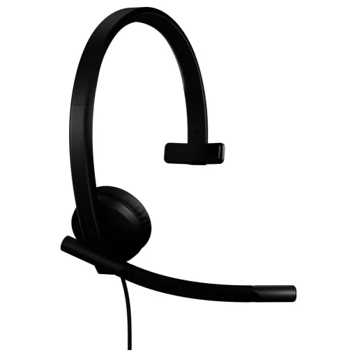 Logitech LOGI H570e Mono Teams version Headset On Ear headset Vezetékes Mono Fekete mikrofon zajelnyomás Headset, Microsoft Teams gomb, Mono, Hangerő