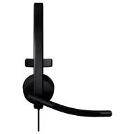   Logitech LOGI H570e Mono Teams version Headset On Ear headset Vezetékes Mono Fekete mikrofon zajelnyomás Headset, Microsoft Teams gomb, Mono, Hangerő