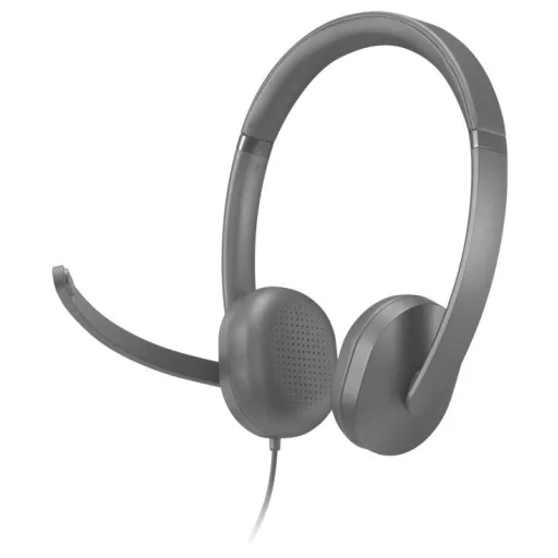 Lenovo LENOVO Wired VoIP Headset 5000 Teams On Ear headset Fekete