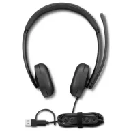   Lenovo LENOVO Wired VoIP Headset 5000 Teams On Ear headset Fekete