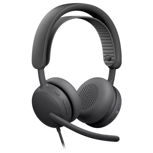 Logitech LOGI Zone Wired 2 for Business On Ear headset Vezetékes Grafit Headset Telefon