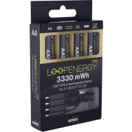   Verico LoopEnergy Pro AA3330 USB-C® akku Lítiumion 2220 mAh 1.5 V 4 db