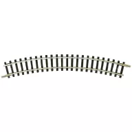   22222 N Fleischmann sín (ágy nélkül) Hajlított sín 30 ° 228.2 mm