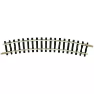   22233 N Fleischmann sín (ágy nélkül) Hajlított sín 24 ° 228.2 mm