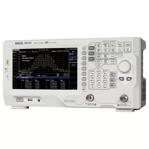 Spektrumanalizátor 9 kHz - 1,5 GHz, sávszélesség (RBW) 100 Hz, Rigol DSA815-TG