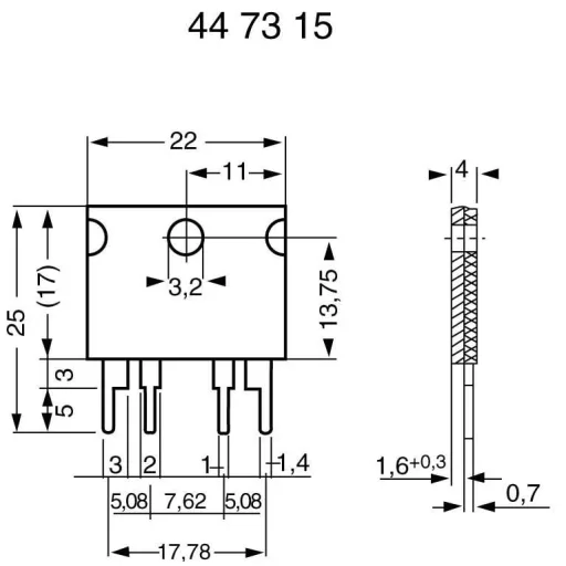 Precíziós ellenállás PBV 0.005 OHM