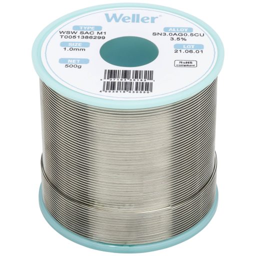 Weller WSW SAC M1 Forrasztóón, ólommentes Tekercs Sn3,0Ag0,5Cu 500 g 1 mm