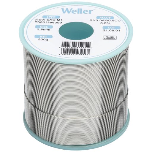 Weller WSW SAC M1 Forrasztóón, ólommentes Tekercs Sn3,0Ag0,5Cu 500 g 0.8 mm