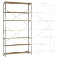   Manuflex RM2626 Polc alapmodul 130 kg (Sz x Ma x Mé) 1.47 x 3 x 70 m Acél Cinkezett Ónozott Fa padló