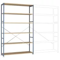   Manuflex RP1346.9006 Polc alapmodul 130 kg (Sz x Ma x Mé) 1.47 x 2.5 x 70 m Acél Porbevonatos Alumínium ezüst Fa padló