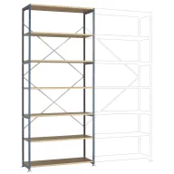   Manuflex RP1629.9006 Polc alapmodul 200 kg (Sz x Ma x Mé) 1.22 x 3 x 80 m Acél Porbevonatos Alumínium ezüst Fa padló