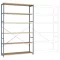 Manuflex RP1344.2001 Polc alapmodul 140 kg (Sz x Ma x Mé) 1.47 x 2.5 x 80 m Acél Porbevonatos Piros, Narancs Fa padló