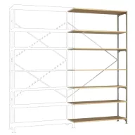   Manuflex RB2645 Polc ráépíthető modul 160 kg (Sz x Ma x Mé) 1.47 x 3 x 1 m Acél Cinkezett Ónozott Fa padló