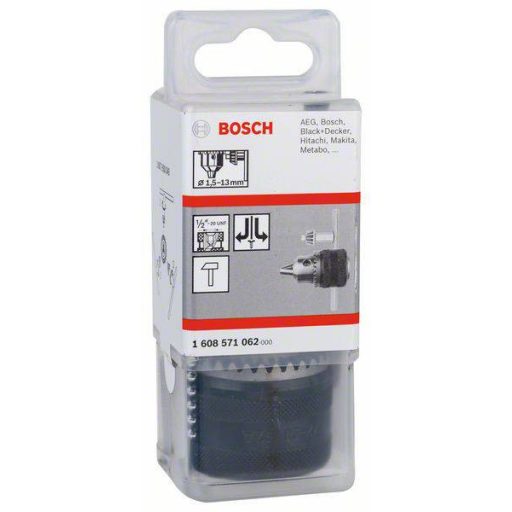 Fogaskoszorús fúrótokmány, 13 mm-ig - 1,5 – 13 mm, 1/2 - 20 Bosch 1608571062