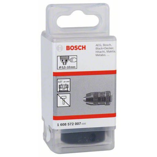 Gyorsbefogó fúrótokmány, 10 mm-ig - 0,5 – 10 mm, 1/2 - 20 Bosch 1608572007